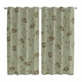 thumbnail image 1 of Sage Green Floral Kitchen Curtains Window Panels, Vintage Spring Botanical Flowers Insulated Window Treatment Curtain, Grommet Curtains for Bedroom/Living Room/Bathroom, 2 Piece 52"Wx84"L, 1 of 8