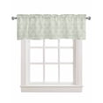 thumbnail image 1 of Sage Green Floral Linen Curtain Valance for Bedroom/Bathroom/Kitchen/Office/Living/Dining Room Windows,Abstract Minimalist Geometric Flower Pocket Topper Drapes Decorative Cafe Drapery Panel 42x12, 1 of 6