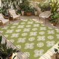 thumbnail image 1 of Sage Green Floral Outdoor Rug 5x7 Ft - Reversible Patio Rug Outdoor Camping Rugs, Spring Flowers Modern Abstract Art Farmhouse Indoor Outdoor Area Rugs, Non-Slip Outdoor Carpet Runner for Deck/Porch, 1 of 8