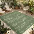 thumbnail image 1 of Sage Green Floral Outdoor Rug for Patio/Deck/Porch, Non-Slip Large Area Rug 5 x 7 Ft, Spring Flowers Indoor Outdoor Rugs Washable Area Rugs, Reversible Camping Rug Carpet Runner, 1 of 8