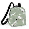 thumbnail image 1 of Sage Green Floral Pattern Small Backpack Cute Mini Backpacks For Woman Lightweight Daypacks, 1 of 8