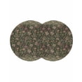 thumbnail image 1 of Sage Green Floral Round 13 Inch Placemats Set of 2, Ethnic Tribe Abstract Art Flowers HeatResistant Non Slip Place Mats for Dining Table, Wipeable Braided Kitchen Table Mats for Housewarming, 1 of 9
