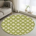 thumbnail image 1 of Sage Green Floral Round Area Rug 4ft, Spring Flowers Modern Abstract Art Farmhouse Washable Non-Slip Circle Rugs for Bedroom Living Room Kitchen, Soft Non Shedding Circle Carpet for Dining Room Dorm, 1 of 9