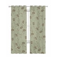 thumbnail image 1 of Sage Green Floral Sheer Curtains 84 Inch Length 2 Panels Set for Living Room/Bedroom, Vintage Spring Botanical Flowers Kitchen Curtains Grommet Semi-Sheer Curtains Drapes Window Treatments 42"x84"x2, 1 of 7