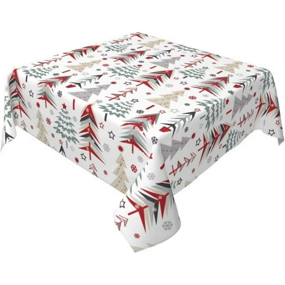 Sage Green Floral Tablecloth 52 x 52 Inch Square Chinoiserie Flowers Decorative Table Cloth Rustic Fabric Farmhouse Washable Table Cover for Picnic Party Holiday Home Indoor Outdoor