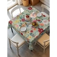 thumbnail image 1 of Sage Green Floral Tablecloth Square Table Cloth 60x60 ,Waterproof Outdoor Table Cloth Covers Decorative Table Protector ,Spring Flowers Leaves Farmhouse Washable Table Cover for Kitchen Dinning Party, 1 of 8