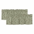 thumbnail image 1 of Sage Green Floral Valances for Windows, Decorative Rod Pocket Window Valance Curtains, Vintage Spring Botanical Flowers Short Curtain Drapes for Kitchen/Bathroom/Living Room, 2 Panels, 60" W x 18" L, 1 of 8