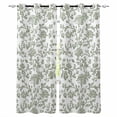 thumbnail image 1 of Sage Green Flower Blackout Curtains 72 Inches Long, Vintage Farmhouse Boho Leaf Spring Thermal Insulated Black Out Curtains, Darkening Window Curtain Drapes for Bedroom Living Room 52"x72" 2 Panels, 1 of 8
