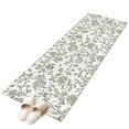 thumbnail image 1 of Sage Green Flower Runner Rug 2x6 Washable Kitchen Rug Non-Slip Lightweight Thin Soft Low Pile Bathroom Runner Vintage Farmhouse Boho Leaf Spring Carpet for Hallway Laundry Room Bedroom Entryway, 1 of 9