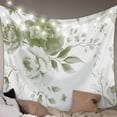 thumbnail image 1 of Sage Green Flower Tapestry for Bedroom Wall Hanging Tapestry, Watercolor Gradient Retro Floral Ceiling Backdrop Tapestries Poster Blanket Wall Decor for Teens Room Living Room Dorm 59" x 90", 1 of 8