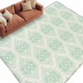 thumbnail image 1 of Sage Green Flower Washable Area Rug 5 x 7 ft Ethnic Middle East , Soft Non Slip Rugs Stain Repellent Indoor Felt Carpet for Living Dining Room Bedroom Home Office, 1 of 9
