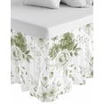 thumbnail image 1 of Sage Green Flower Wrap Around Bed Skirts for King Bed 18" Drop,Bed Skirt with Adjustable Elastic Belt Dust Ruffle Bed Valance for Bedroom Hotel Luxury Watercolor Gradient Retro Floral Bed Frame Cover, 1 of 7