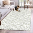 thumbnail image 1 of Sage Green Flowers 3x5 Area Rugs for Living Room, Branches Plants Non Slip Floor Mat Washable Low-Profile Indoor Carpet for Bedroom, Dining Room, Bathroom, 1 of 9
