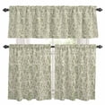 thumbnail image 1 of Sage Green Flowers Kitchen Curtains Sets for Windows 36 Inch Length, Rustic Pastoral Botanical Floral Leaf Rod Pocket Window Treatments Tier Curtains and Valances Set for Bedroom/Bathroom, 1 of 8