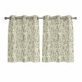 thumbnail image 1 of Sage Green Flowers Kitchen Curtains Short 45 Inch Length, Rustic Pastoral Botanical Floral Leaf Grommet Top Bedroom Living Room Curtains, Light Filtering Cafe Curtain Drapes 2 Panels Set 84''x45'', 1 of 9