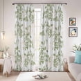 thumbnail image 1 of Sage Green Fruit Blackout Curtains for Bedroom/Living Room, Pinch Pleated Black Out Curtains, Vintage Plant Nature Botanical Flower Room Darkening Window Drapes with Hooks 2 Panels, 39"x70", 1 of 8