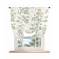 thumbnail image 1 of Sage Green Fruit Tie Up Curtains for Windows 63 Inch Length Balloon Curtains Kitchen Adjustable Balloon Window Shade Vintage Plant Nature Botanical Flower Tie Up Bathroom Curtain Window 52"x63", 1 of 6