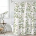 thumbnail image 1 of Sage Green Fruit Waterproof Shower Curtain, Large 72"x84" Washable Polyester Fabric Shower Curtains for Bathroom, Vintage Plant Nature Botanical Flower Decorative Bathtub Curtain Sets with Hooks, 1 of 9