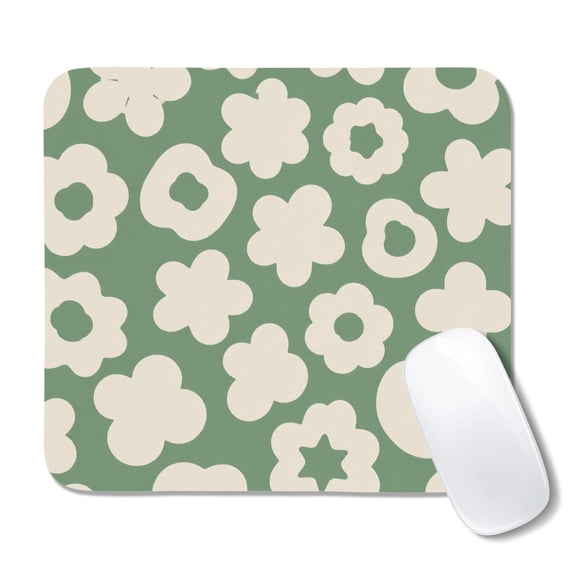 Sage Green Garden Floral Small Mouse Pad, 20x22.5cm Polyester Computer ...