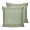 thumbnail image 1 of Sage Green Geometric 14x14 Pillow Covers Set of 2, Green Greek Key Design Burlap Modern Art Throw Pillow Covers Decorative Couch Cushion Case, Microfiber Square Pillowcases for Bedroom Living Room, 1 of 7