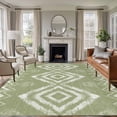 thumbnail image 1 of Sage Green Geometric Area Rug 5x7 Washable Rug Non Slip Watercolor Tie-dye Tribal Painting Art Large Area Rug Soft Stainresistant Indoor Floor Carpet for Living Room Bedroom Home Office Dining Room, 1 of 8