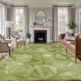 thumbnail image 1 of Sage Green Geometric Area Rugs 8'x10', Washable Small Throw Rugs for Living Room Patio, Modern Stereotypic Abstract Art Indoor Outdoor Rug Non-Slip Low Pile Carpet Runner Reversible Floor Mats, 1 of 8