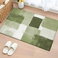 thumbnail image 1 of Sage Green Geometric Bathroom Rug Washable 2x3 Entryway Rug Non Slip Watercolor Ombre Modern Abstract Art Front Door Mat Low Pile Indoor Doormat Throw Floor Carpet for Kitchen Bedroom Entrance, 1 of 8
