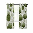 thumbnail image 1 of Sage Green Geometric Blackout Curtains 45 Inches Long for Bedroom, Gold White Hexagon Modern Thermal Insulated Room Darkening Black Out Window Curtain Panels Grommet Drapes for Living Room, 1 of 8