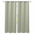 thumbnail image 1 of Sage Green Geometric Blackout Curtains for Bedroom - 84 Inch Long Light Blocking 2 Panels Set, Minimalism Solid Color Striped Lines Thermal Living Room Drapes Grommet Window Curtains 52"x84", 1 of 8