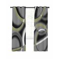 thumbnail image 1 of Sage Green Geometric Blackout Curtains, Light Blocking Print Window Curtains, Grey Retro Abstract Striped Art Thermal Insulated Window Drapes for Living Room Kitchen Cafe 2 Panels, 55"W x 39"L, 1 of 9
