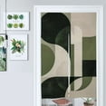 thumbnail image 1 of Sage Green Geometric Green Modern Abstract Door Curtain Nordic Living Room DoorCurtain Porch Partition Curtain Kitchen Rative Half Curtain, 1 of 4