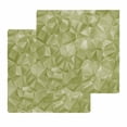 thumbnail image 1 of Sage Green Geometric Kitchen Dish Towels for Drying Dishes Set of 2, Modern Stereotypic Abstract Art Waffle Weave Microfiber Hand Tea Bathroom Towels Quick Dry & Absorbent Towel 12x12, 1 of 7