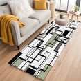 thumbnail image 1 of Sage Green Geometric Kitchen Runner Rug 2x6 Washable Runners for Hallway Non Slip Simple Black Gray Abstract Striped Large Area Rug Indoor Floor Carpet for Bathroom Laundry Entryway Bedroom, 1 of 8