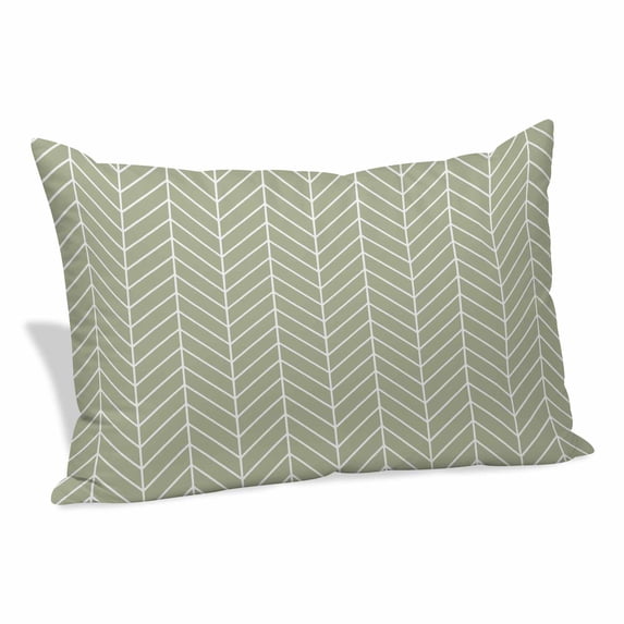 Sage Green Geometric Pillow Covers, Linen Long Throw Pillow Case, Minimalism Solid Color Striped Lines Holiday Pillow Protector Decorative Cushion Cover for Living Room/Bedroom 20" x 36"