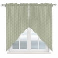 thumbnail image 1 of Sage Green Geometric Swag Valances for Windows 2 Pack, Kitchen Window Curtains 36 Inch Length, Minimalism Solid Color Striped Lines Privacy Swag Curtains for Living Room/Bathroom 36"x36", 1 of 8