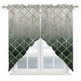 thumbnail image 1 of Sage Green Geometric Swag Valances for Windows, Kitchen Window Curtains Over Sink, Modern Abstract Gradient Marble Window Treatment Curtains for Living Room/Bedroom Curtains 2 Panel Sets 36"x45", 1 of 8