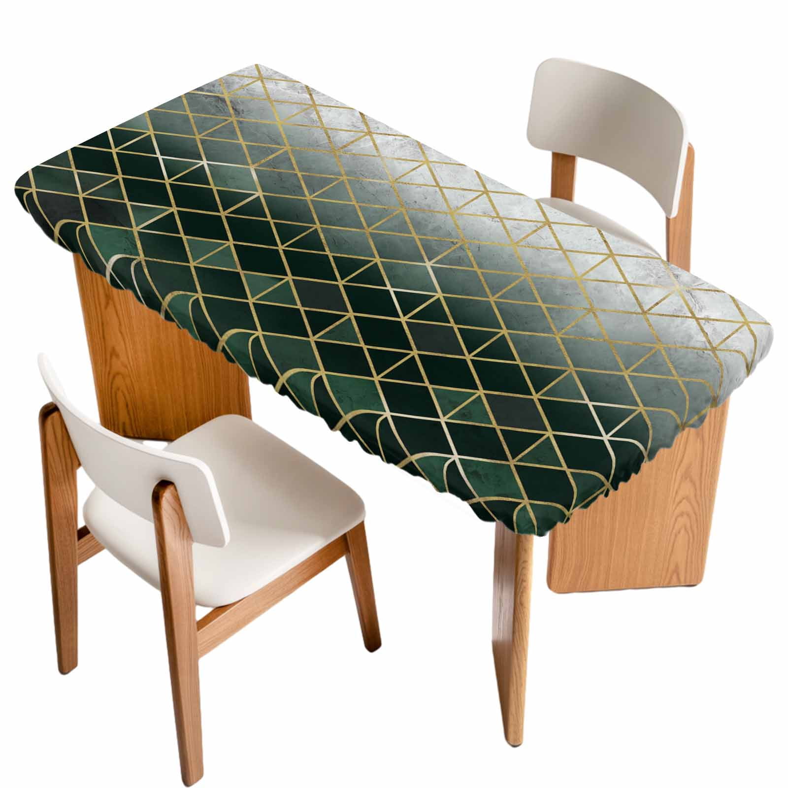Sage Green Geometric Table Cloths for 5 Foot Rectangle Tables, Modern ...