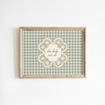 Sage Green Gingham Doily Wall Art Print, Rustic Cottagecore Pattern And ...