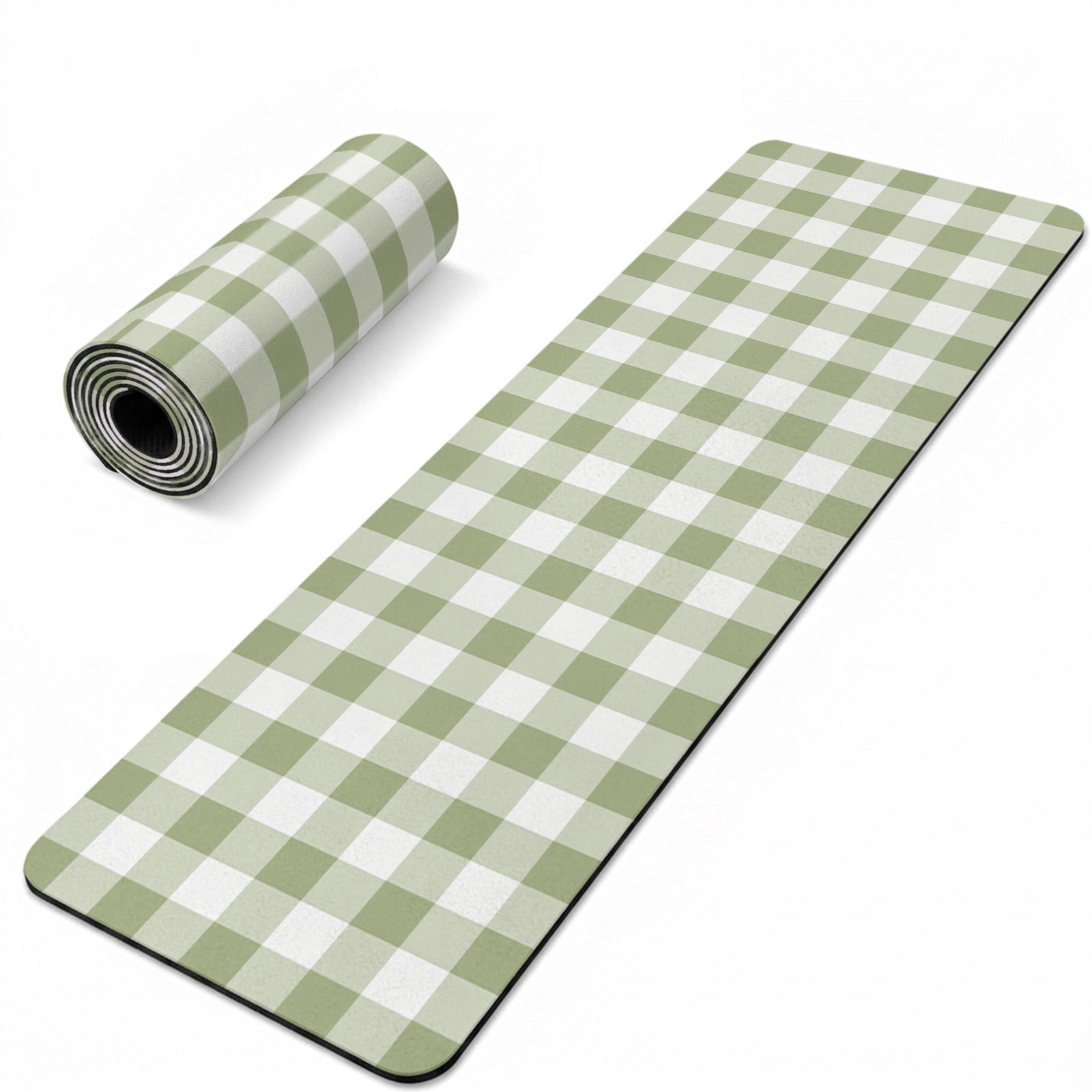 Potts Instulated Sage Green Gingham Heat Insulation Mats for Countertop Country ...