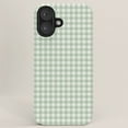 thumbnail image 1 of Sage Green Gingham Plaid Pattern Phone Case Retro Checks for iPhone 12 13 14 15 16 17 Pro Max, 1 of 2
