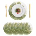 thumbnail image 1 of Sage Green Gold Round 15 Inch Placemats Set of 4, Aesthetics Flower Boho Watercolor Art HeatResistant Non Slip Place Mats for Dining Table, Wipeable Braided Kitchen Table Mats for Housewarming, 1 of 9
