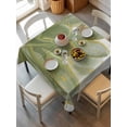 thumbnail image 1 of Sage Green Gold Tablecloth Square Table Cloth 60x60, Waterproof Tablecloth Outdoor Table Cloth, Aesthetics Flower Boho Watercolor Art Washable Table Cover for Kitchen Dinning Party, 1 of 8