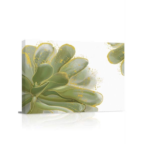 Sage Green Gold Wall Art for Living Room,Canvas Picture Wall Decor for Bathroom Bedroom,Aesthetics Flower Boho Watercolor Art Painting Artwork for Office Kitchen Hallway Dining Room Decor 16"x20"