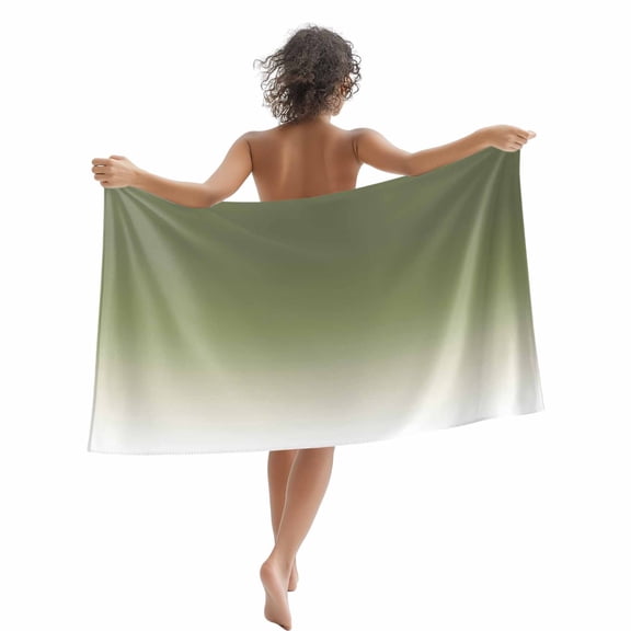 Sage Green Gradient Beach Towels Blanket Soft&Absorbent Quick Dry Microfiber Abstract Sage Watercolor Pool Towels for Swimming ,Yoga, Sports, Gym, Camping,Large 30X60in,