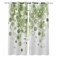 thumbnail image 1 of Sage Green Gradient Blackout Curtains for Bedroom, Abstract Polka Dots Vintage Modern Art Thermal Insulated Kitchen Drapes with Grommets, Light Blocking Window Treatment, 2 Panels 52" x 84", 1 of 7