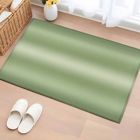 Sage Green Gradient Entryway Rug 2'x3' Minimalist Olive Green Ombre Modern Art Small Area Rug Non-Slip Front Door Mat Washable Floor Carpet for Indoor Entrance Kitchen Bathroom