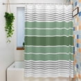 thumbnail image 1 of Sage Green Gradient Stripe Shower Curtain for Bathroom, Abstract Geometric Minimalist Art Waterproof Shower Curtains Washable Quick Dry with Hooks Bathtub Curtains 36x72IN, 1 of 9