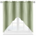 thumbnail image 1 of Sage Green Gradient Swag Valances for Windows 2 Pack Abstract Texture Modern Simple Swag Kitchen Curtains 36 Inches Long Rod Pocket Short Window Treatment for Kitchen Bathroom 36"x36", 1 of 8