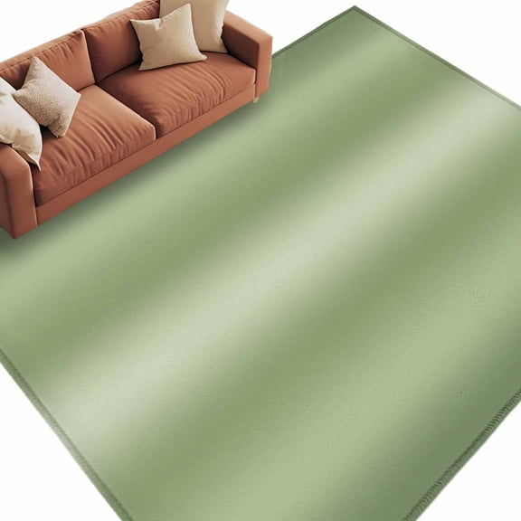 Sage Green Gradient Washable Living Room Rugs 9'x12', Minimalist Olive Green Ombre Modern Art Low Pile Throw Large Area Rug Non-Slip Sturdy Edge Binding Carpet for Bedroom Dining Room Office
