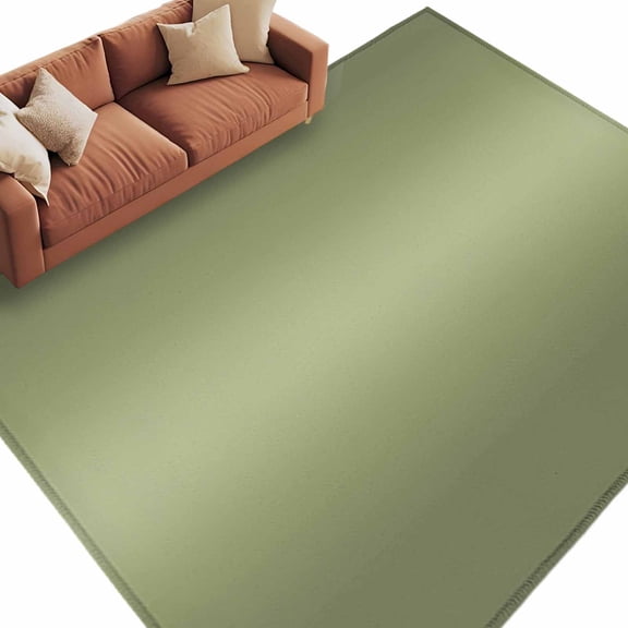 Sage Green Gradient Washable Living Room Rugs 9'x12', Modern Minimalist Art Olive Green Ombre Low Pile Throw Large Area Rug Non-Slip Sturdy Edge Binding Carpet for Bedroom Dining Room Office
